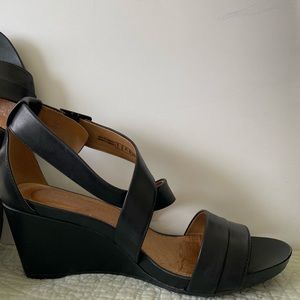 Clarks Strap Wedge Sandals